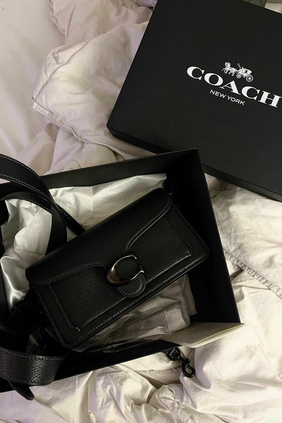 Coach Tabby Shoulder Bag 26 in Black with Dark Gunmetal Hardware