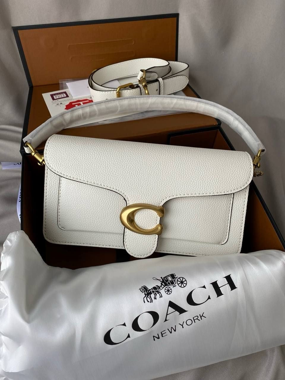 Coach Tabby Shoulder Bag 26 in Chalk (white)
